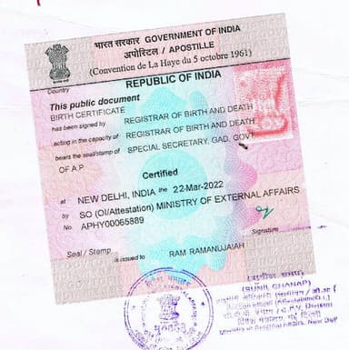 MEA Apostille India