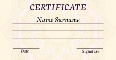 One and Same Person Name Certificate