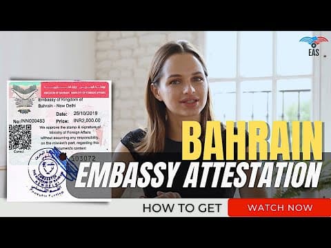 Watch video: Bahrain Embassy Attestation for Certificates & Documents
