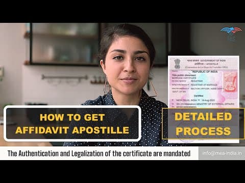 Watch video: Affidavit Apostille India | Fast MEA Apostille Service
