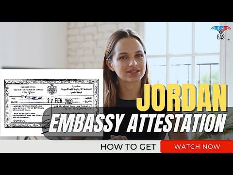 Watch video: Jordan Embassy Certificate Attestation Services in India