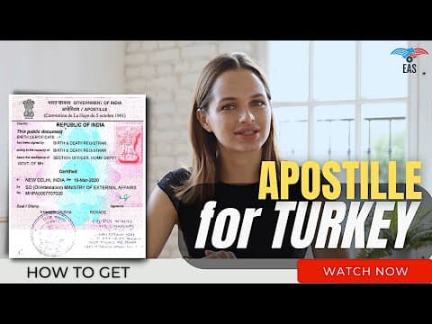 Watch video: Certificate Apostille for Turkey | Turkey Apostille Procedure