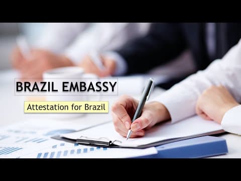 Watch video: Certificate Attestation for Brazil | Brazil Embassy Attestation
