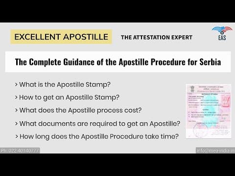 Watch video: Serbia Apostille Services in India