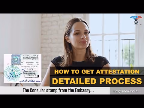 Watch video: Degree/Birth/Marriage/PCC/Exports Certificate Attestation for UAE in Indore