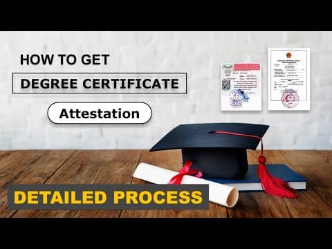 Watch video: Degree Certificate Attestation for UAE