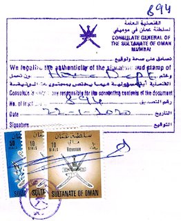 Oman Embassy Attestation services