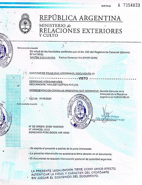 Argentina Embassy Attestation