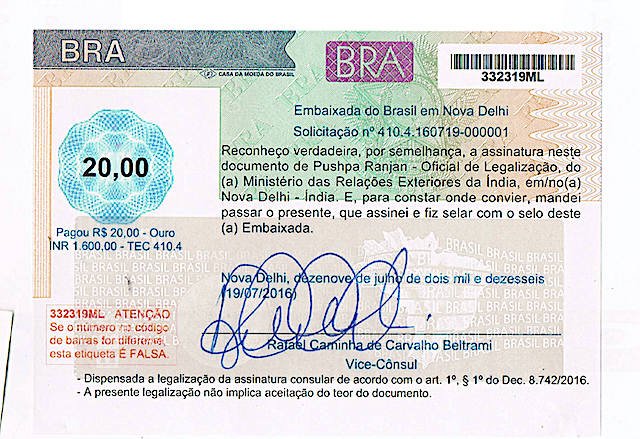 Brazil Embassy Attestation services
