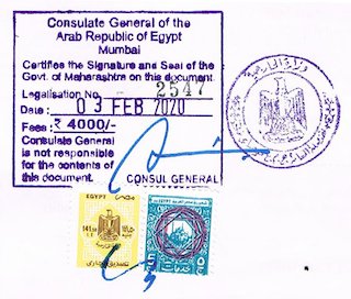 Egypt Embassy Attestation services