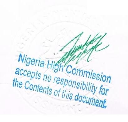 Nigeria Embassy Attestation