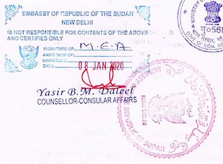 Sudan Embassy Attestation services