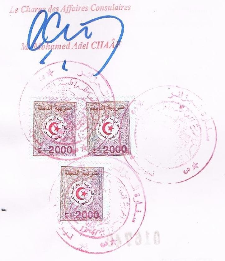 Algeria Consulate Stamp