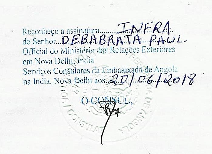Angola Consulate Attestation