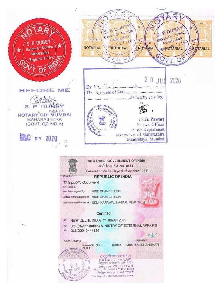 Apostille Stamp for Single Status Certificate